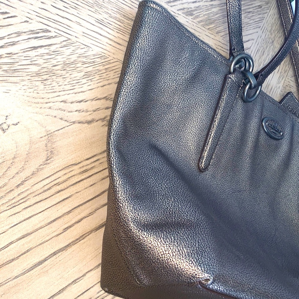 Coach Gold Bronze Metallic Tote Bag - Picture 10 of 10